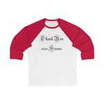 Unisex 3/4 Sleeve Baseball Tee