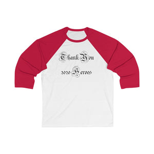 Unisex 3/4 Sleeve Baseball Tee