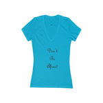 Women's Jersey Short Sleeve Deep V-Neck Tee